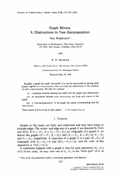 Graph Minors. X. Obstructions to Tree