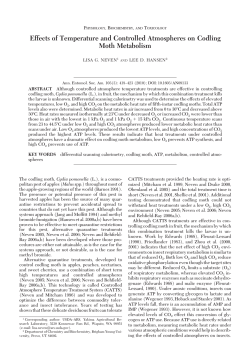Effects of Temperature and Controlled Atmospheres on