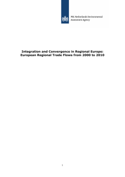 European Regional Trade Flows from 2000 to 2010