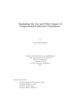 Explaining the Use and Policy Impact of Congressional Conference