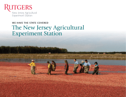 NJAES Brochure - PDF - Rutgers New Jersey Agricultural