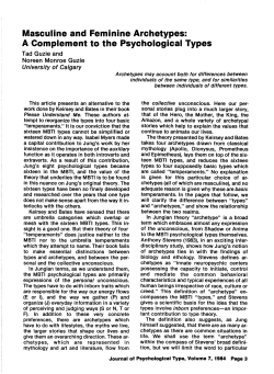 Masculine and Feminine Archetypes: A Complement to the