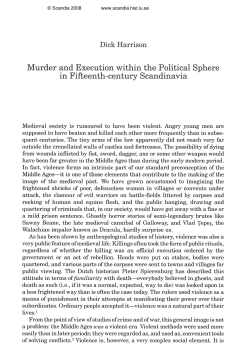 Murder and Execution within the Political Sphere in Fifteenth