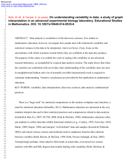 On understanding variability in data: a study of graph interpretation