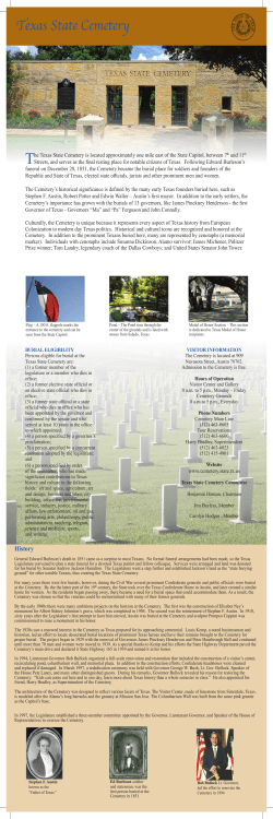 Cemetery Brochure - Texas State Cemetery