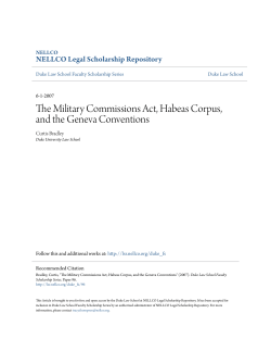 The Military Commissions Act, Habeas Corpus, and the Geneva