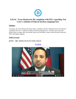 Texas Democrats file complaint with FEC