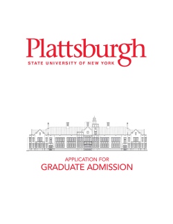 Application for Graduate Admissions