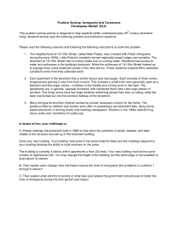 Immigrant Housing Activity