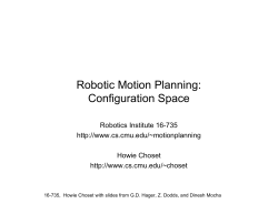 Robotic Motion Planning: Configuration Space
