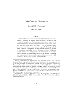 Job Contact Networks&curren; - Ecole des Ponts ParisTech