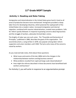 Sample 11th Grade HGSS MDPT