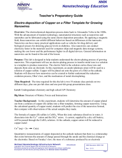 Teachers guide - National Nanotechnology Infrastructure Network