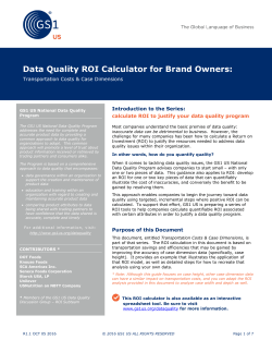 Data Quality ROI Calculator for Brand Owners