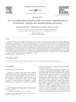An event-related brain potential study of sentence comprehension in