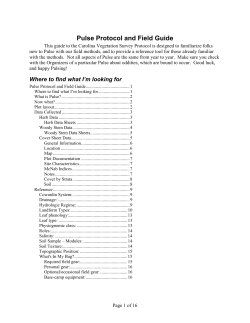 Pulse Protocol and Field Guide