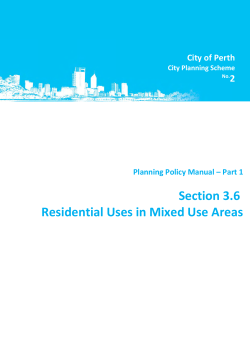 Section 3.6 Residential Uses in Mixed Use Areas