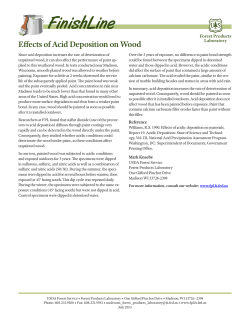 Effects of Acid Deposition on Wood