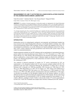 105 MEASUREMENT OF LOW 14C ACTIVITIES IN A LIQUID
