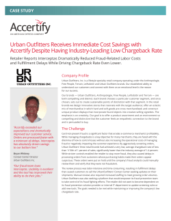 Urban Outfitters Receives Immediate Cost Savings with Accertify