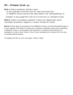 DIY - &ldquo;Flowers&rdquo; Vocab (ADV) Part 1:​Write 9 sentences. Include in