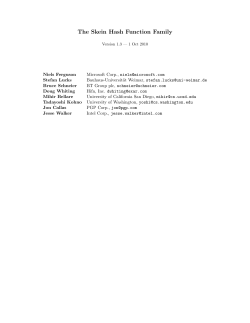 skein - The Skein Hash Function Family