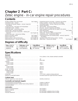 Chapter 2 Part C: Zetec engine - in