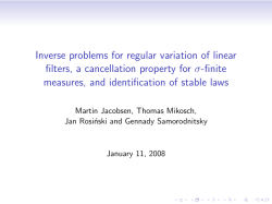 Inverse problems for regular variation of linear filters, a