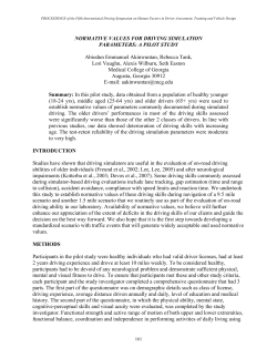 Final Paper - Driving Assessment Conference