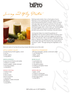 Juicing and Whey Protein