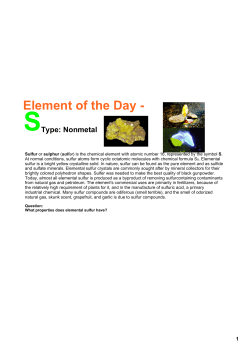 Element of the Dayана SType: Nonmetal