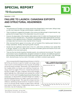 Failure To Launch: Canadian Exports And Structural