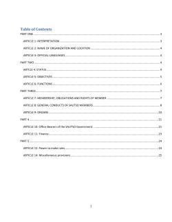 Table of Contents - St. Augustine University of Tanzania