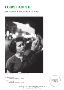 louis faurer - Fondation Henri Cartier