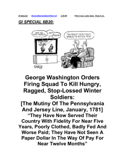 George Washington Orders Firing Squad To Kill Hungry, Ragged
