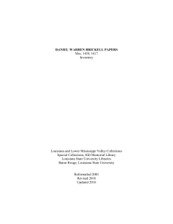Brickell (D. Warren) Papers - LSU Libraries