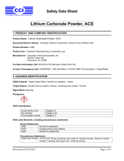 Lithium Carbonate Powder, ACS