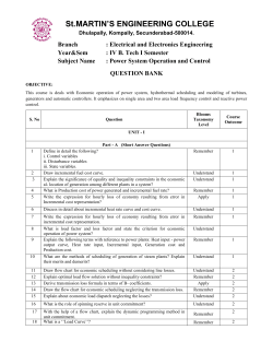 Power System Operation and Control