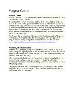 Magna Carta - Whitman Middle School