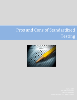 Pros and Cons of Standardized Testing