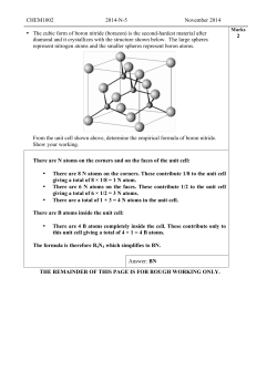 CHEM1002 2014-N-5 November 2014 &bull; The cubic form of boron