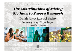 The Contributions of Mixing Methods to Survey Research