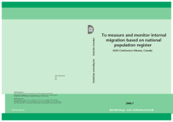 To measure and monitor internal migration based on national