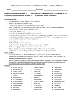 Famous Scientist Wanted Poster Quarter Project