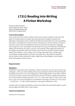 Syllabus - Bard College Berlin