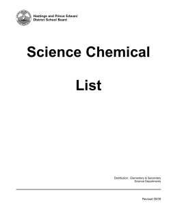 Science: Chemical List