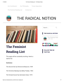 The Feminist Reading List - UIC Latino Cultural Center