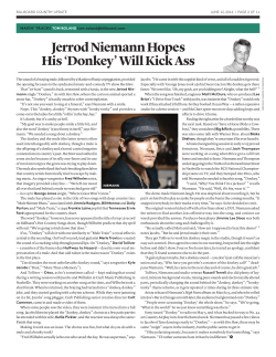 Jerrod Niemann Hopes His `Donkey` Will Kick Ass