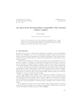 (9) An open book decomposition compatible with rational contact