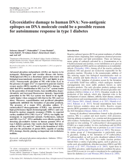 Glycoxidative damage to human DNA: Neo-antigenic